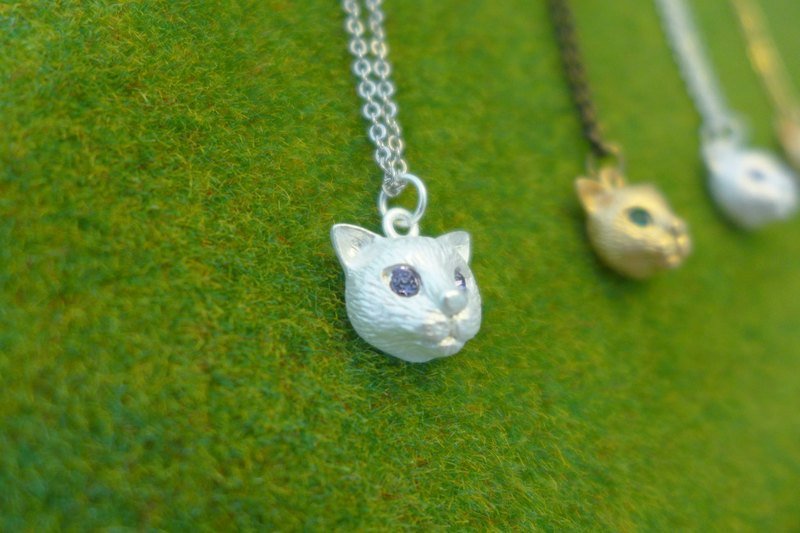 【N.U. Studio】喵~~~  有猫耶!(雾银) 短项炼 锁骨炼 - 项链 - 其他金属 