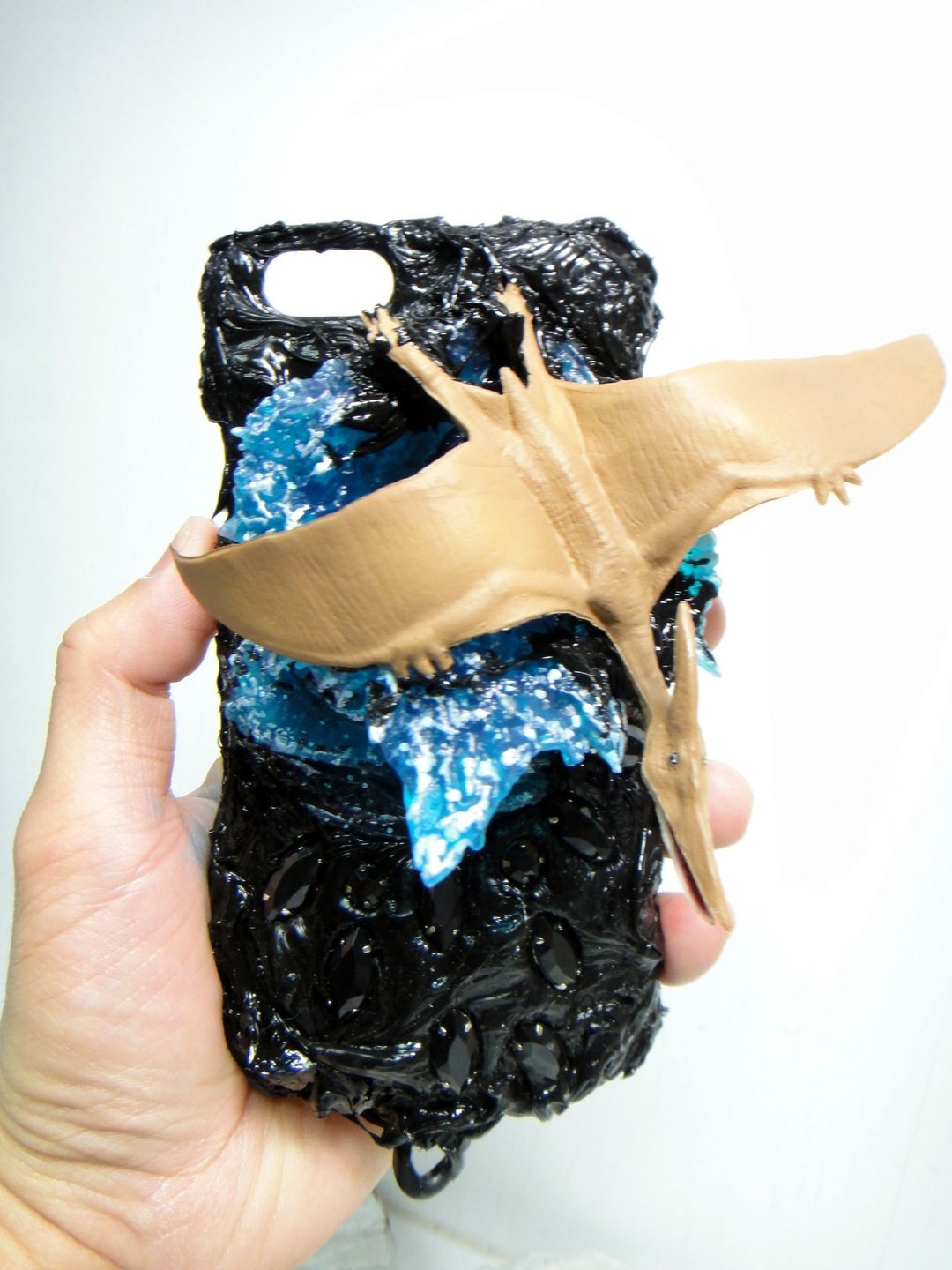 O.B.K. 原宿风格 恐龙世界 iPhone 6 手机壳 连颈链 - 手机壳/手机套 - 硅胶 黑色
