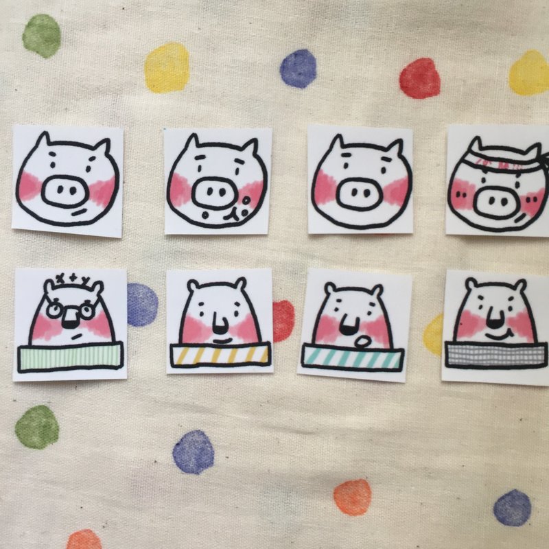 阿斑跟火腿的日常 / 贴纸 - 贴纸 - 防水材质 