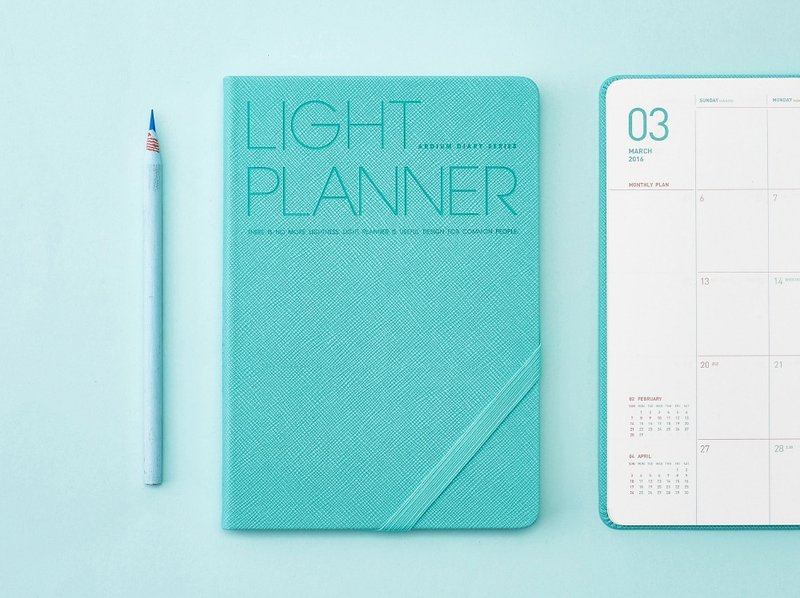 ＊预购＊ARDIUM 2016经典质感行事历/手帐 - 薄荷 (预计1/10到货) - 笔记本/手帐 - 纸 蓝色