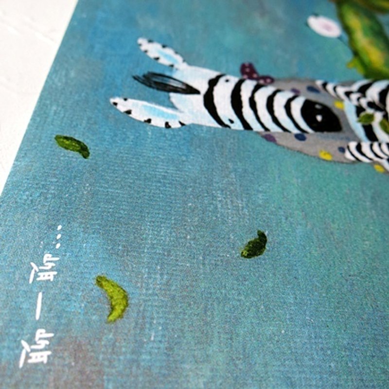 不哭鸟飞进森林卡片-聊一聊… - 卡片/明信片 - 纸 蓝色