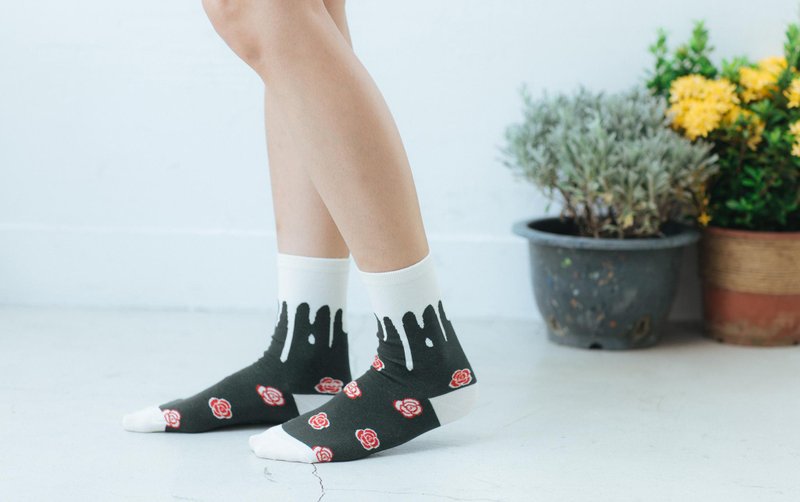 ◤漆红玫瑰 ◤童话系列_ NAKID SOCKS_袜子_短袜/交换礼物 - 袜子 - 其他材质 绿色