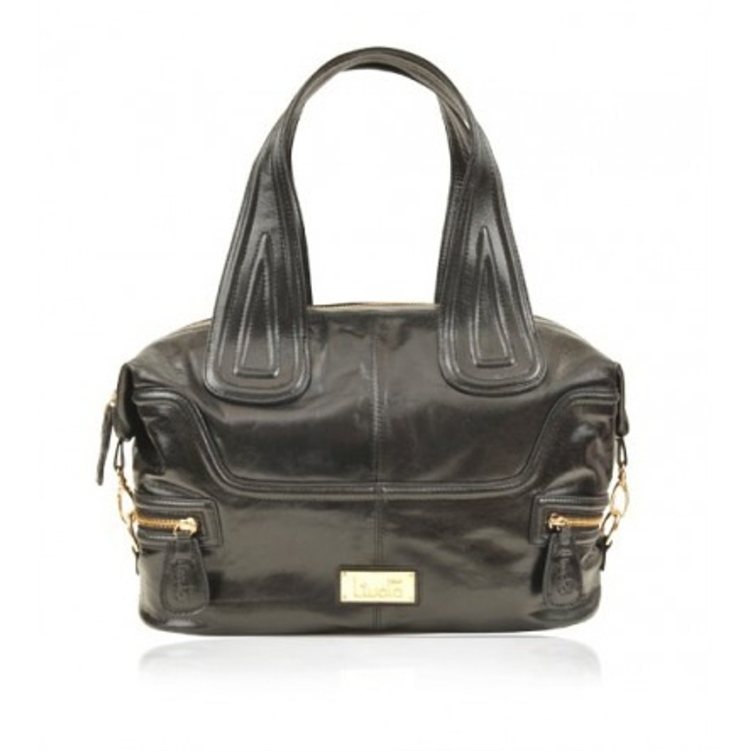 Kina Italian Leather Tote and Shoulder Bag - 侧背包/斜挎包 - 其他材质 黑色