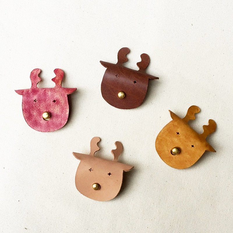 DUAL-真皮创意麋鹿集线器-圣诞特别版 - 卷线器/电线收纳 - 真皮 多色