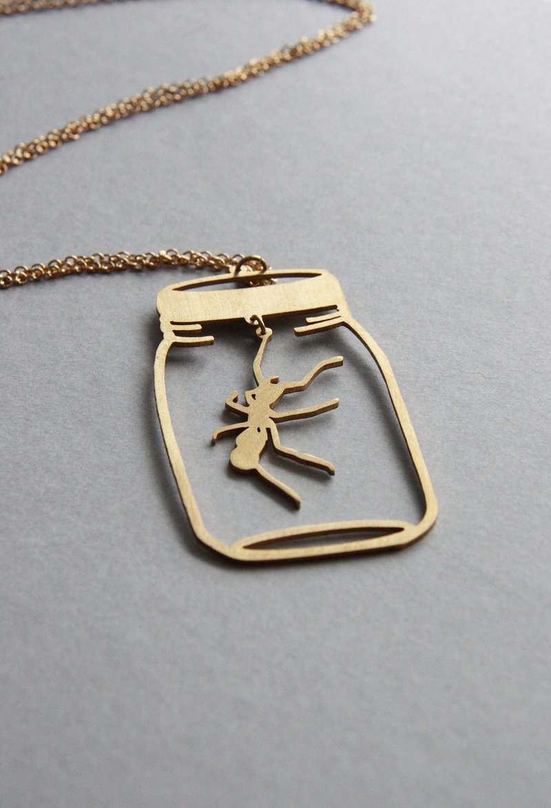 瓶子蚂蚁项链 - 项链 - 其他金属 金色