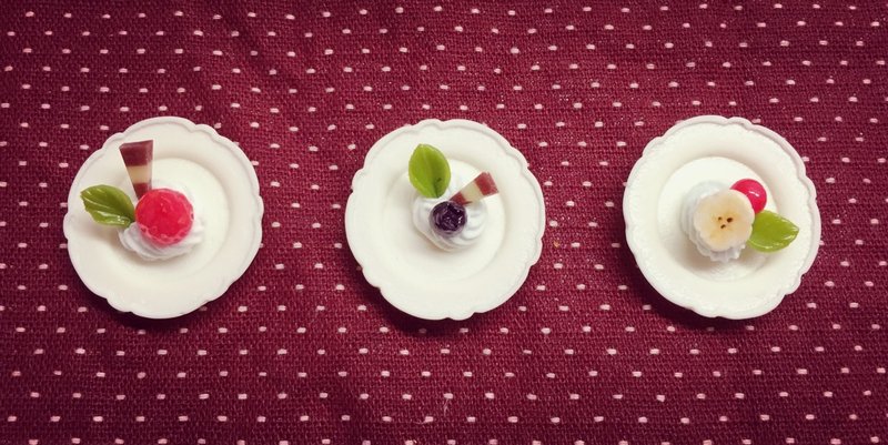 ~~mini 新品上市~~mini奶油佐新鲜水果耳环组(3个一组) (可改耳夹式) ((满600随机送神秘小礼物)) - 耳环/耳夹 - 其他材质 多色