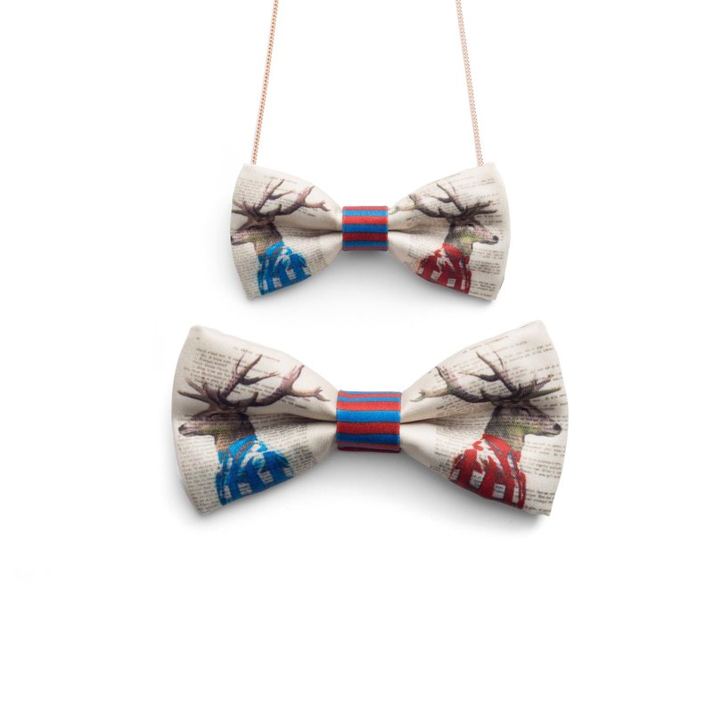 Style 0147 巴塞隆纳鹿 印花 系列 领结 Deer in Barcelona - 颈链 - 其他材质 卡其色