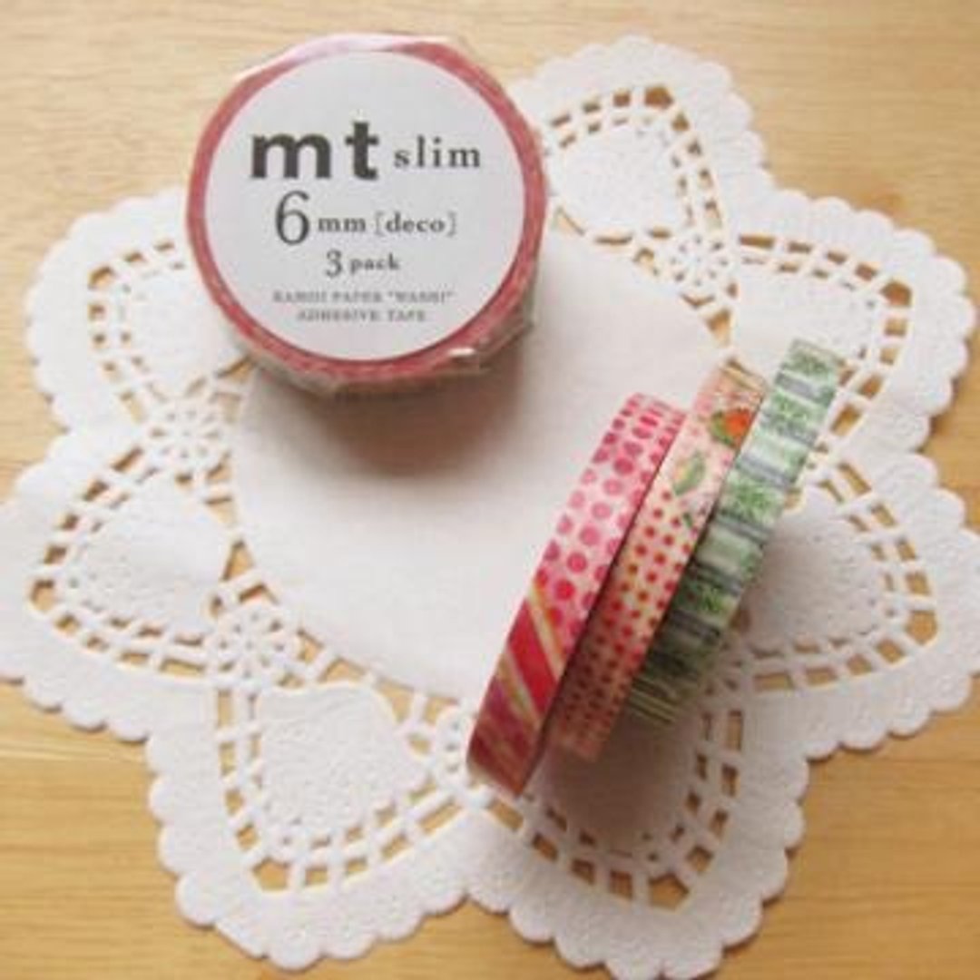 mt和纸胶带 6mm细版3色组【MTSLIM19】 - 纸胶带 - 纸 多色