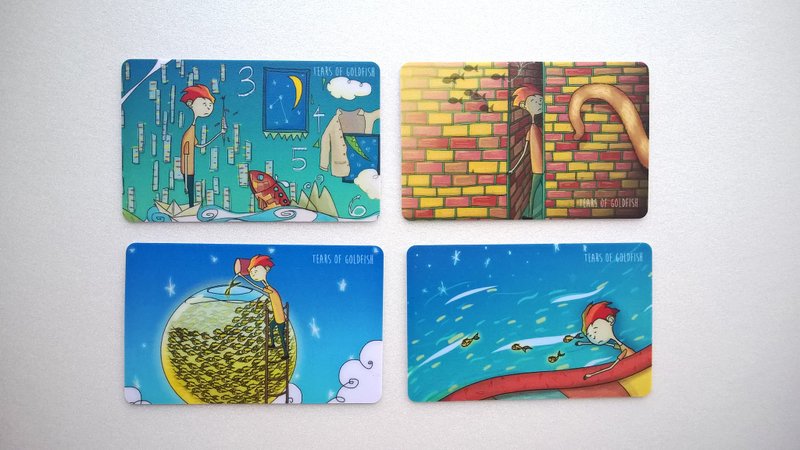 《金鱼的眼泪》悠游卡贴 - 贴纸 - 纸 蓝色