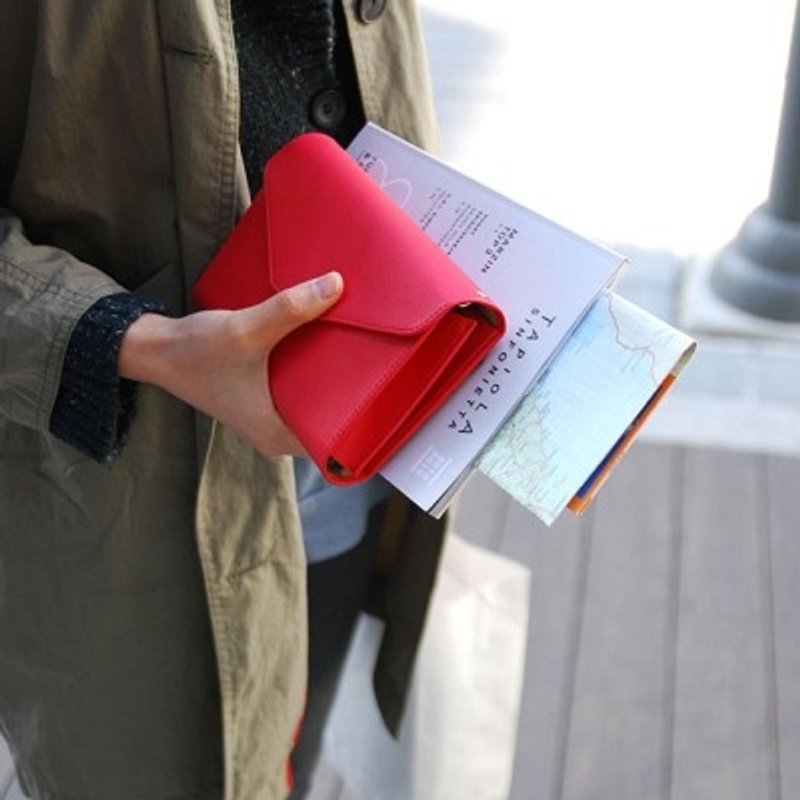 【牛一水佘】韩国 Play obje Holiday Clutch 旅游假期 护照 皮夹 手拿包 - 皮夹/钱包 - 真皮 