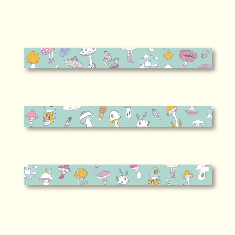 好多菇菇 纸胶带 - 纸胶带 - 纸 蓝色