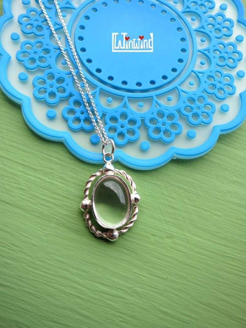 翼想维多利亚风宝石银墬-天然白水晶 - 项链 - 宝石 