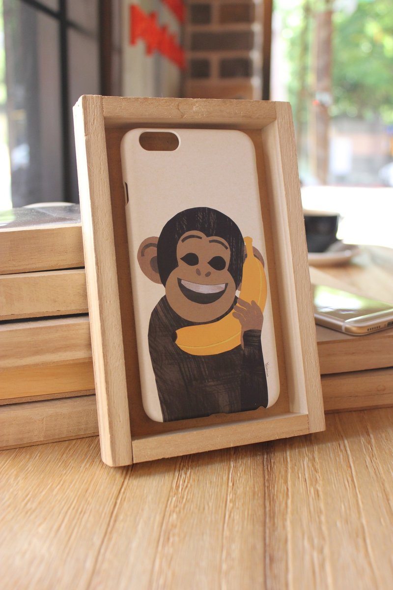 韩国制 彩绘风 顶级抗磨烤漆 手机保护壳 【疗愈小物 /Banana Phone开心来电猴】韩国设计馆 可定制型号 iPhone: i6s / i6s plus+ / i6 / i6 plus /i5/ Samsung三星: S6 Edge + plus/S6 / S6 Edge / S5 /Note5/ Note4 / Note3 // LG : G4/ G3 / G Pro2 / G Pro - 手机壳/手机套 - 其他材质 