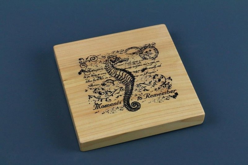 【木头爵士】木制杯垫-海马 - 杯垫 - 木头 橘色