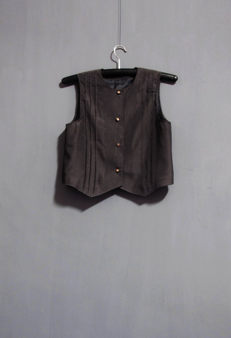 Wahr_线段背心 - 女装背心 - 其他材质 灰色