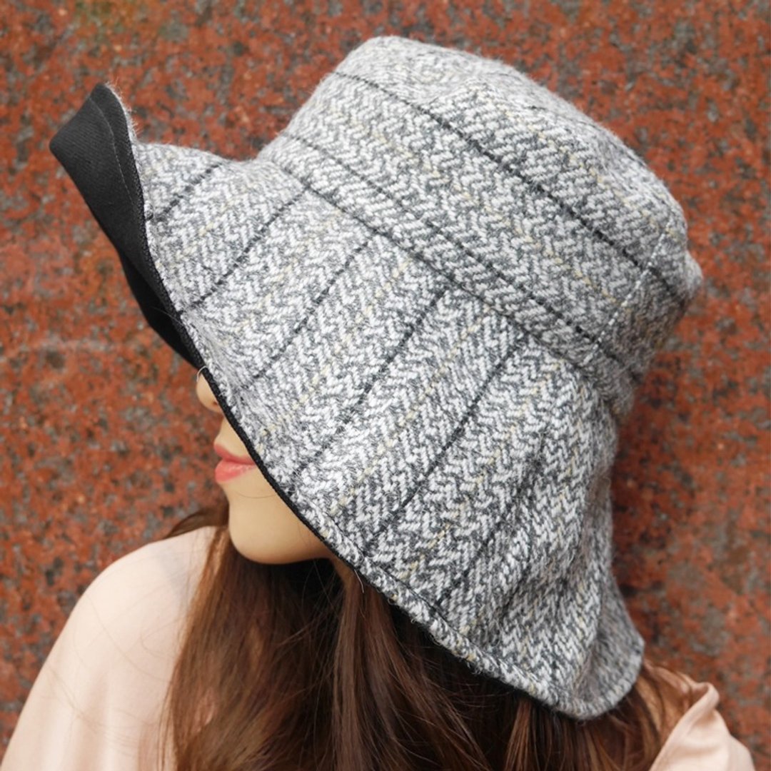 ATIPA Luxury Reversible Long Brim Sun Hat (Sun UV Protection) - 帽子 - 其他材质 灰色