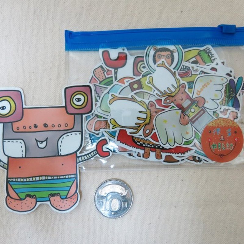 很多(中)贴纸 · 赤毛族防水中贴纸一套16张 - 贴纸 - 纸 多色