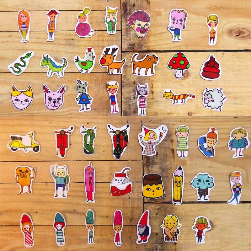 微醺斑比 小可爱系列贴纸 44款一次拥有套组 - 贴纸 - 纸 多色