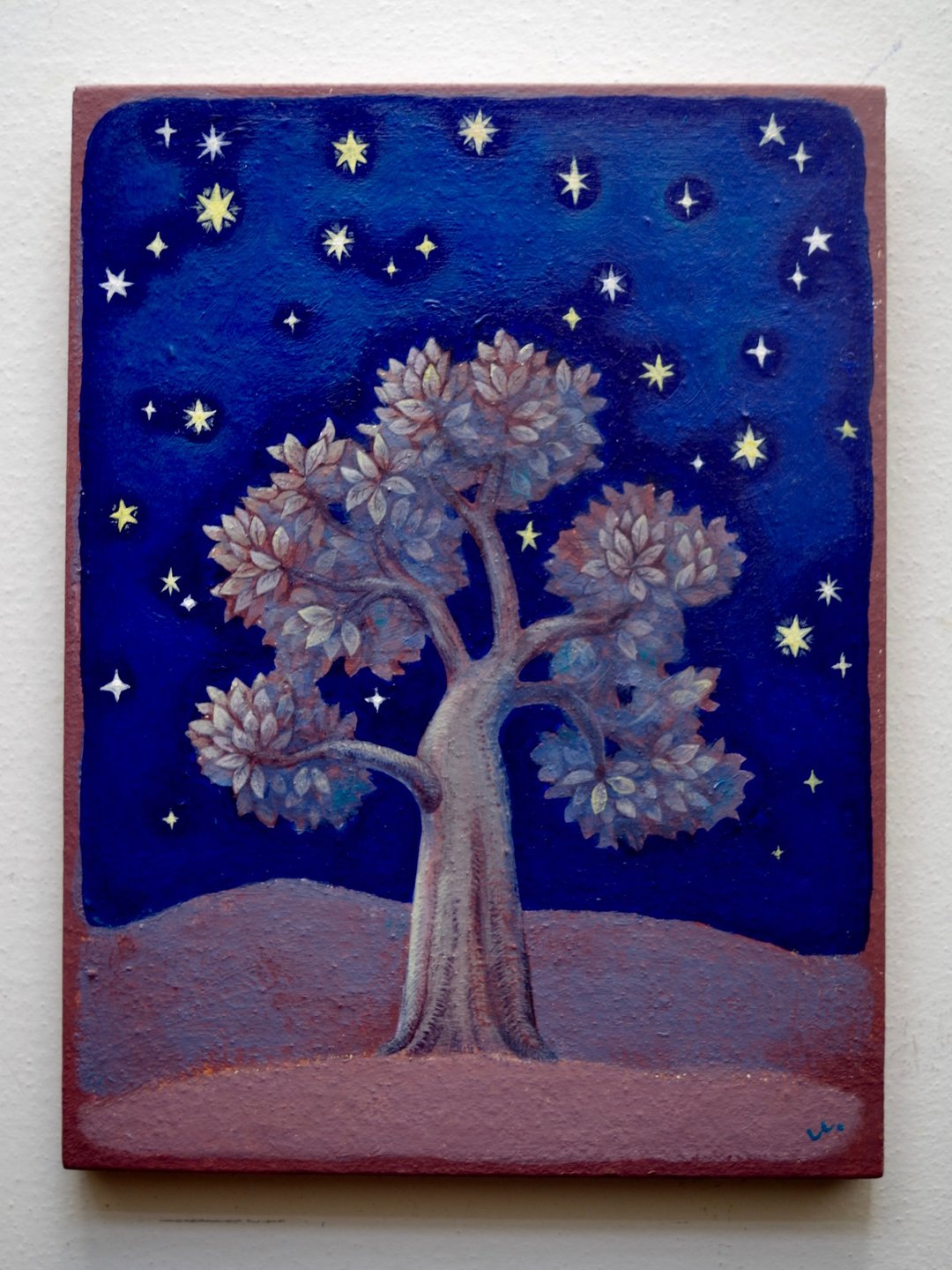 Tree and stars   original picture - 画框/相框 - 木头 蓝色