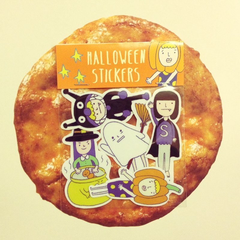 万圣节期间限定贴纸组 - 贴纸 - 纸 橘色