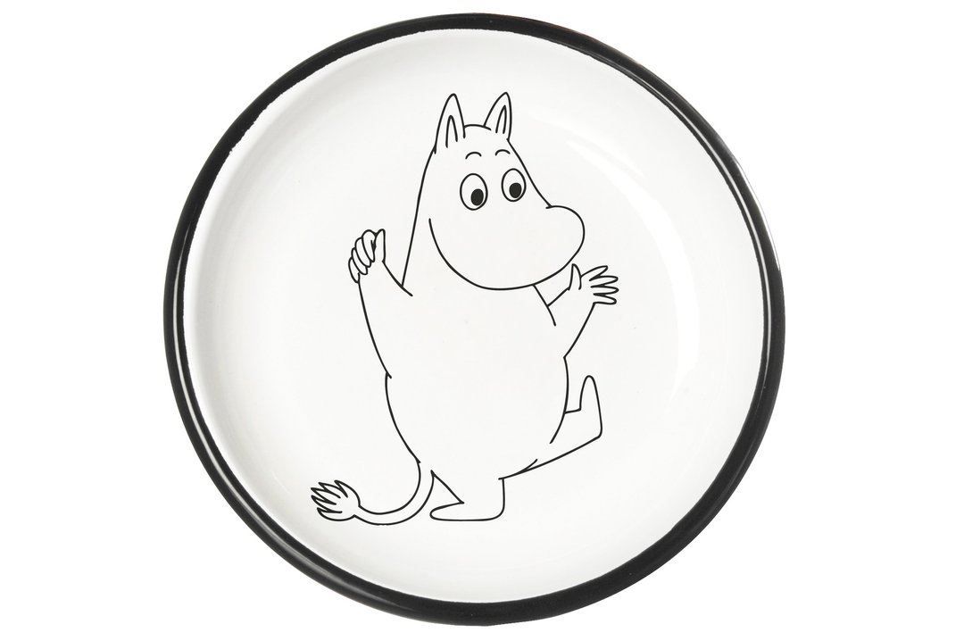 Moomin芬兰噜噜米珐琅盘子 (浅蓝色) 生日礼物 交换礼物 - 浅碟/小碟子 - 珐琅 蓝色