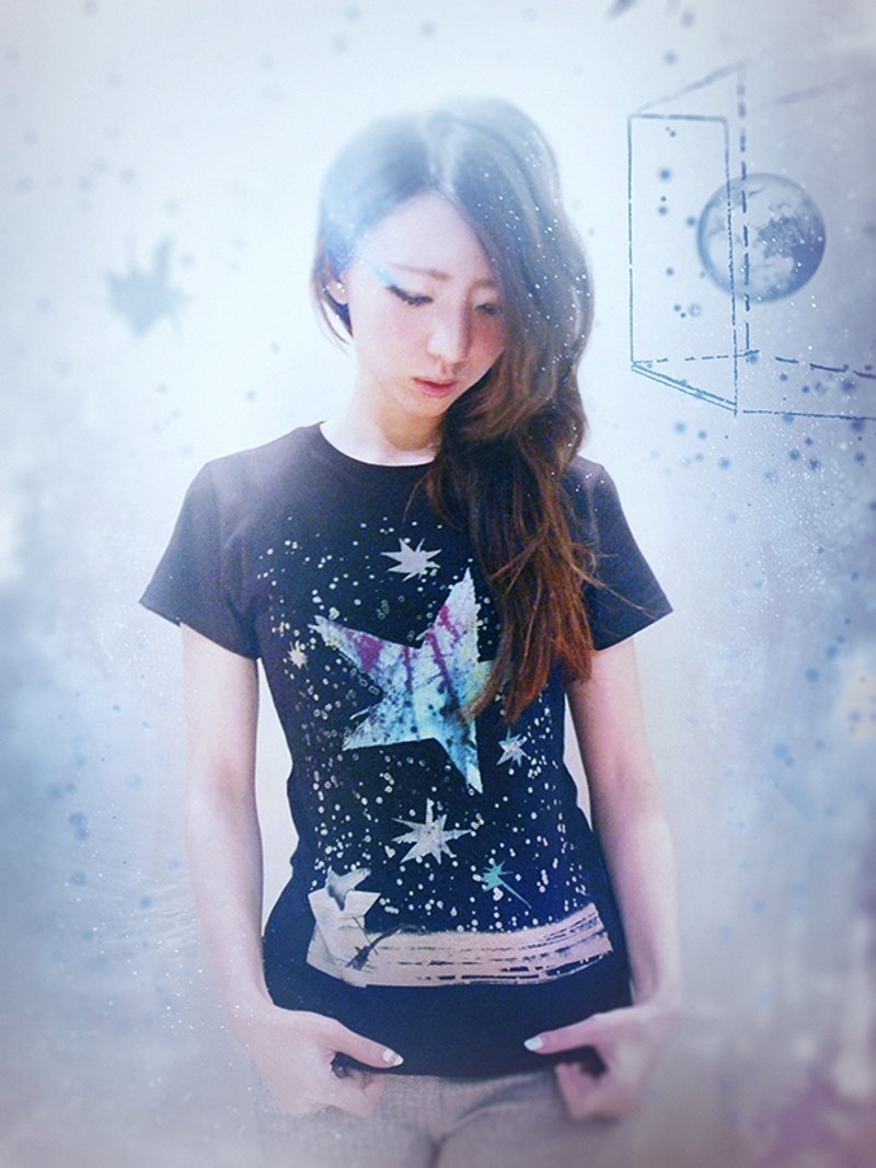 star sign / T-Shirt (黑) - 女装 T 恤 - 其他材质 黑色