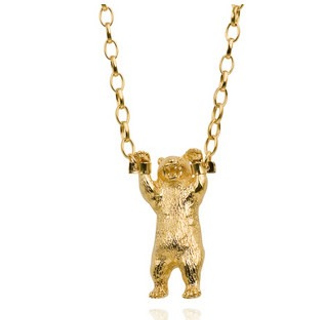 [PAPERSELF Select] 英国momocreatura - Hand Cuffed Bear 项链 - 项链 - 其他金属 橘色