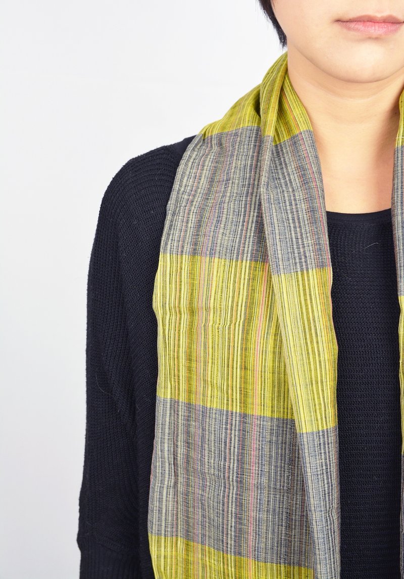 回收棉线手织＿公平贸易 - 丝巾 - 其他材质 多色