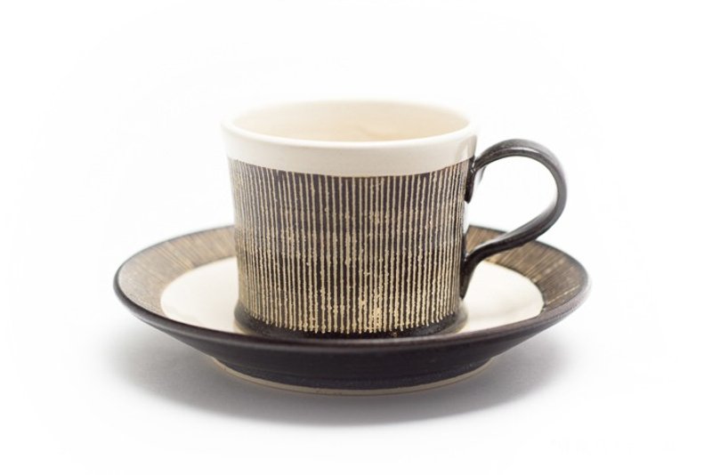 暮暮 线轮咖啡杯组 - 咖啡杯/马克杯 - 其他材质 黑色