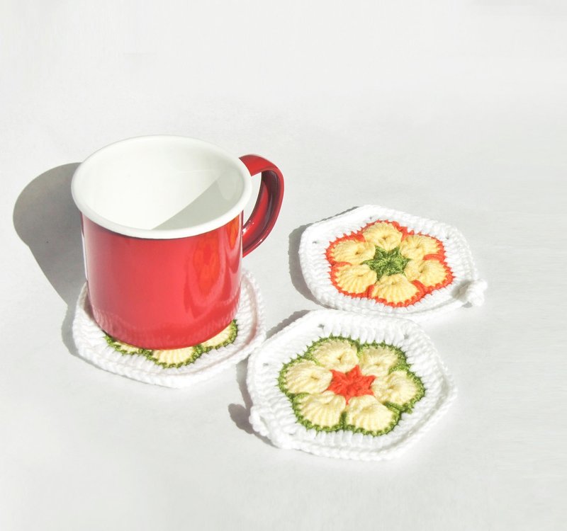 【花漾杯垫】一入 - 杯垫 - 其他材质 白色