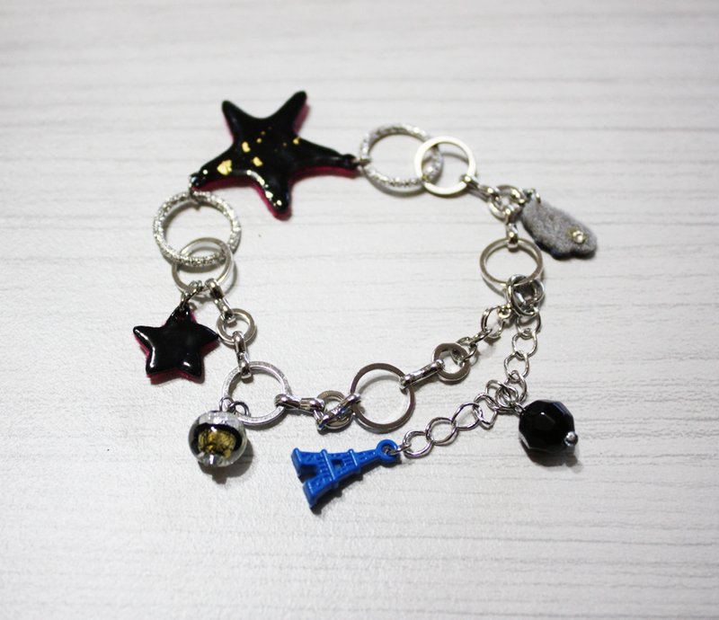 微笑巴黎（可双面配戴） - 手链/手环 - 珐琅 黑色