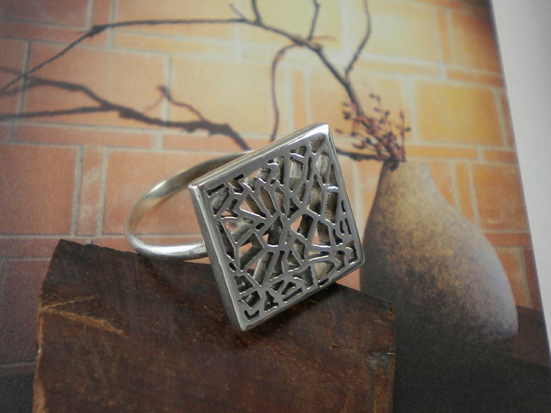 现代中国风系列 New China Collection -雅竹戒- - 戒指 - 其他金属 灰色