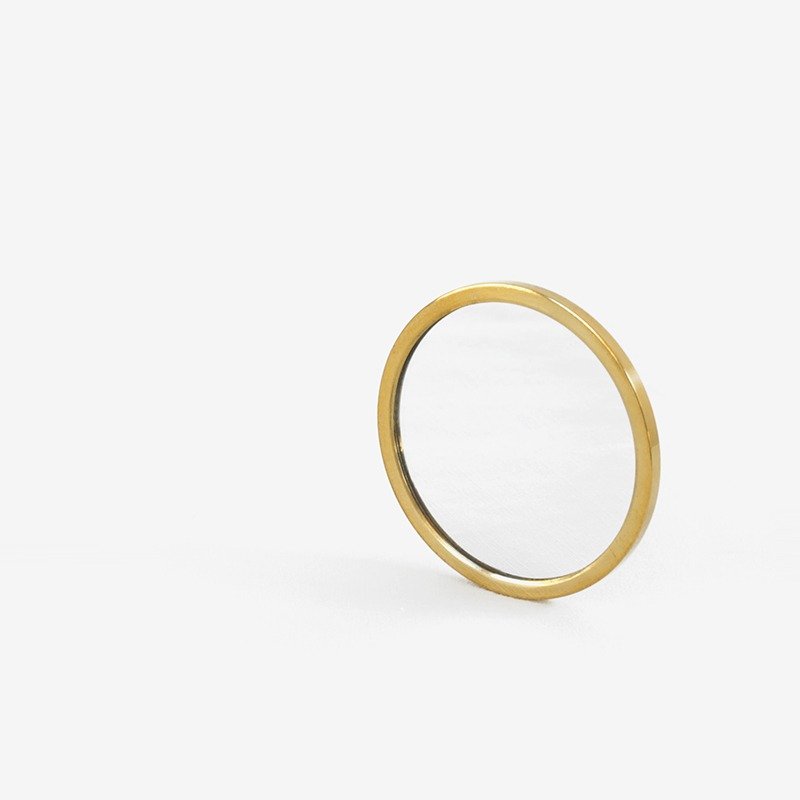 ZORING PARK x JOYDIVISION 合作款 植鞣 手制 随身 小铜镜 - 彩妆刷具/镜子/梳子 - 其他金属 白色