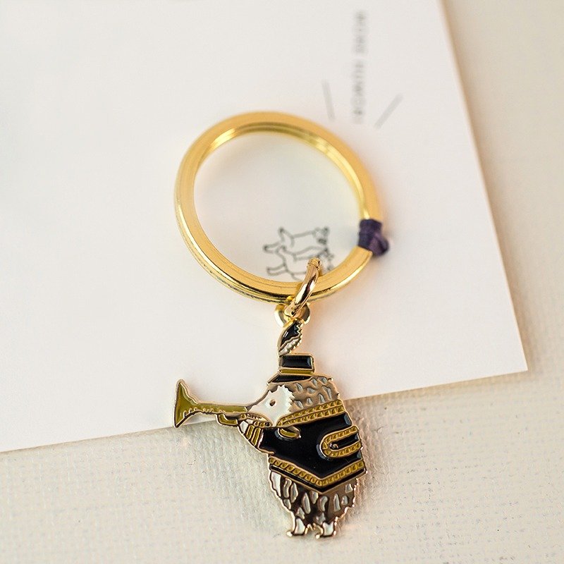 刺猬 钥匙圈 黑 / 金 JH58 - 钥匙链/钥匙包 - 其他金属 黑色