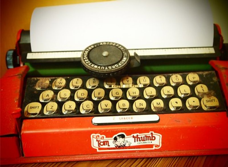 50年代Tom Thumb typewriter 美国古董老铁皮玩具打字机 - 其他 - 其他材质 红色