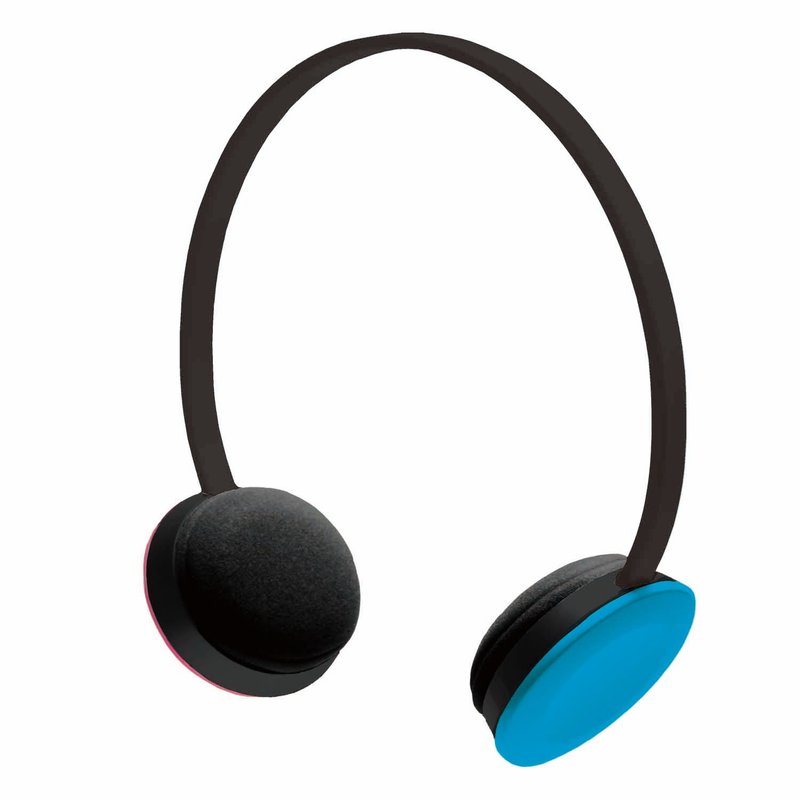 专属声活│hoomia 好定制│【U2 Me】动感红蓝．多彩生活．头戴式立体声耳机（Pinkoi限定） - 耳机 - 塑料 粉红色