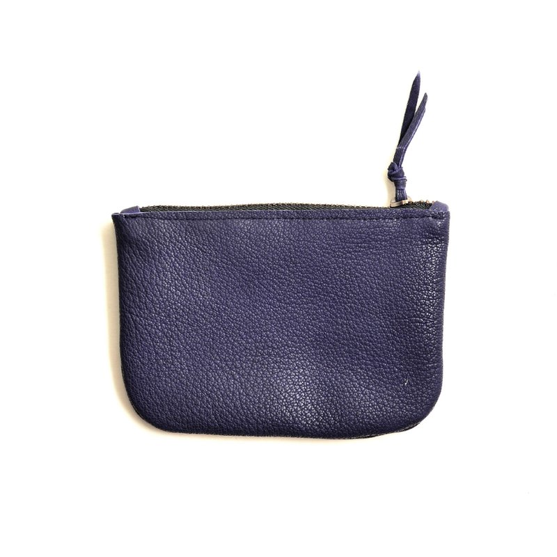 【手工娘子汉】海神零钱包 零钱包 卡夹 拉链款 - 零钱包 - 真皮 蓝色