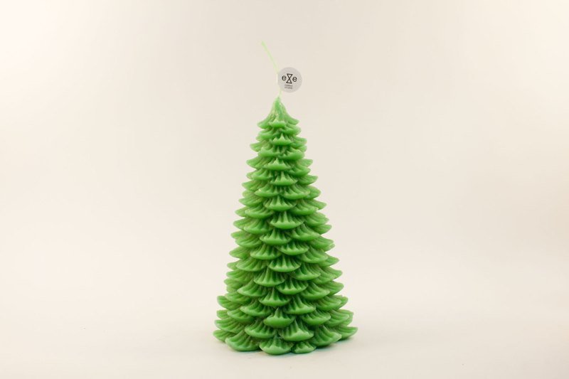 翠绿色小松树蜡烛 - M - 蜡烛/烛台 - 蜡 绿色