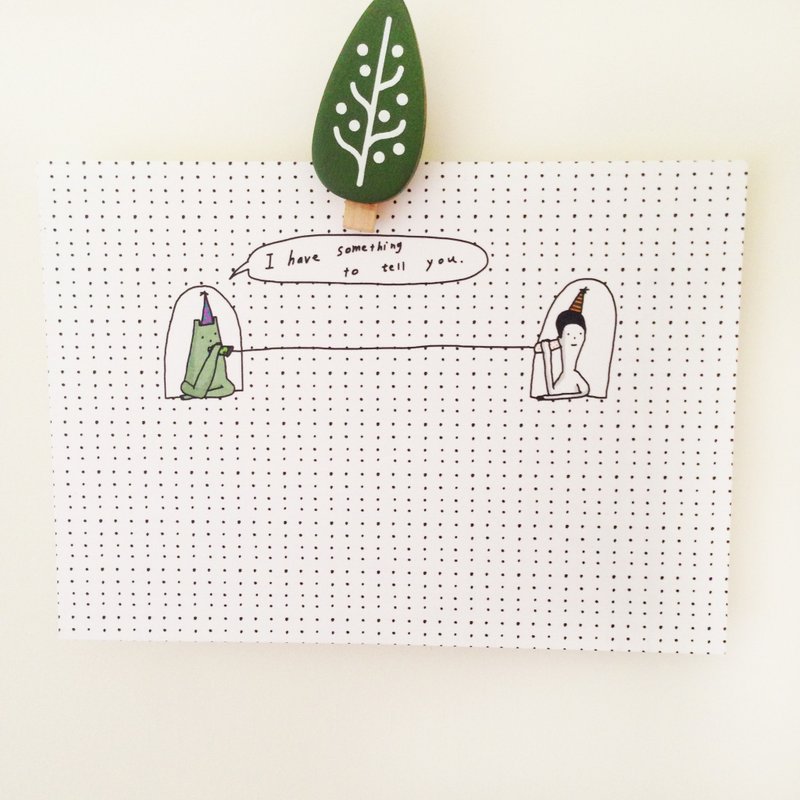 悄悄话传声筒 | 明信片 - 卡片/明信片 - 纸 白色