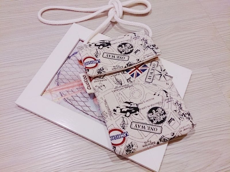 棉麻布料 手机保护套 手机袋 手机套 侧背包 英伦风 - 侧背包/斜挎包 - 其他材质 多色