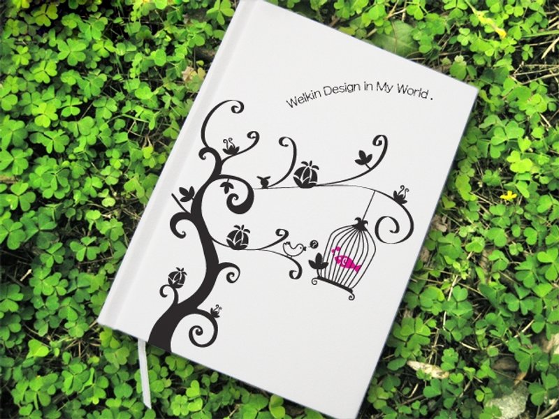 ☆° 洛可可草莓WELKIN 手创°手工书/笔记本/手帐/日记本-南瓜鸟笼 - 笔记本/手帐 - 纸 黑色