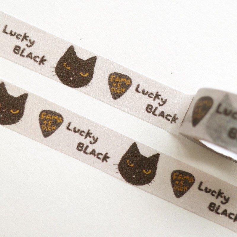 FaMa·s Pick吉他弹片-走运 黑猫纸胶带 - 纸胶带 - 纸 黑色