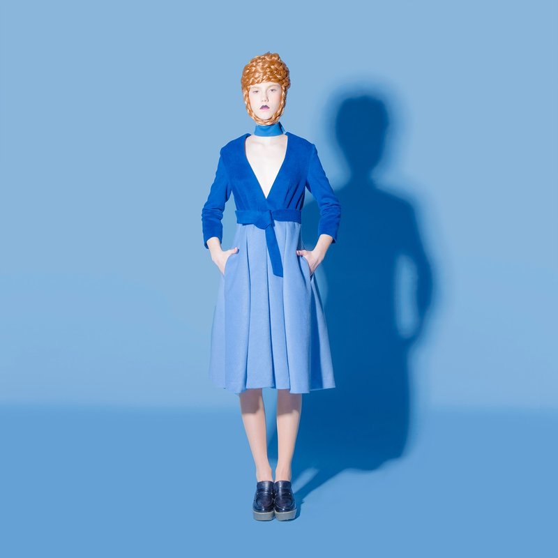 Envol Avec Ning 皇室驯兽师小礼服 - 蓝/红 - 洋装/连衣裙 - 其他材质 蓝色