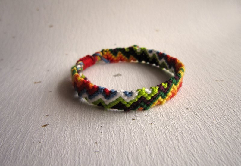 闪电 幸运绳编织手环 (可选色) - 手链/手环 - 棉．麻 多色