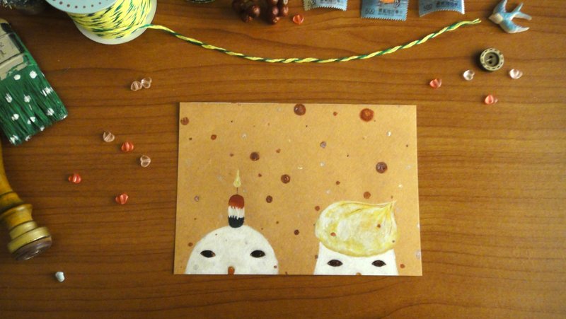 66囊飘落的绵羊，可可 明信片/卡片 - 卡片/明信片 - 纸 咖啡色