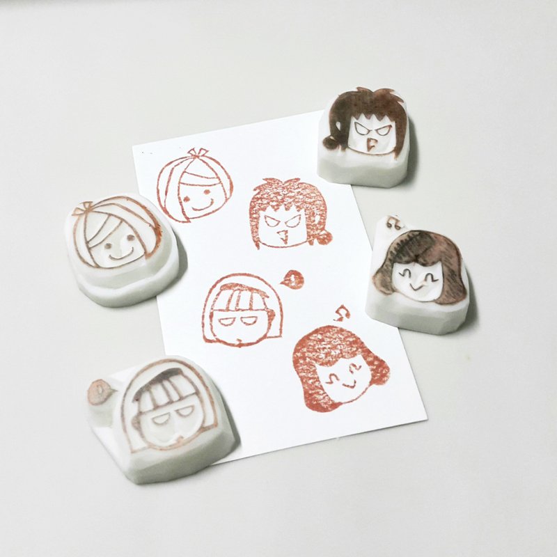 //手帐印章// 喜怒哀乐手工章(组合) - 其他 - 橡胶 