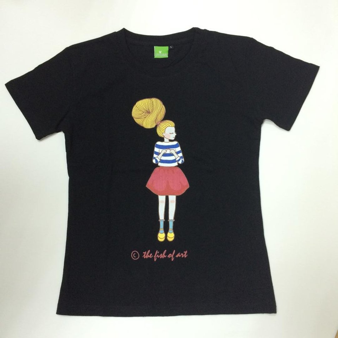 一直没说出口的 才是最想让你知道的 TEE 短袖T-SHIRT T0004 - 女装 T 恤 - 棉．麻 黑色