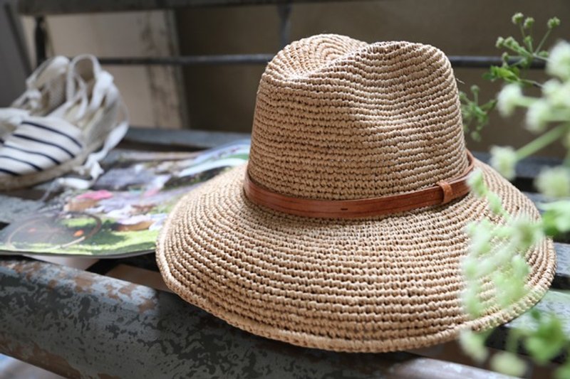 布列塔尼Fedora帽 - 帽子 - 植物．花 咖啡色