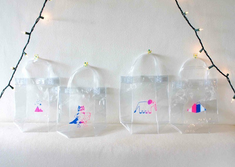 游泳也不怕的透明小提袋❍ - 手提包/手提袋 - 塑料 