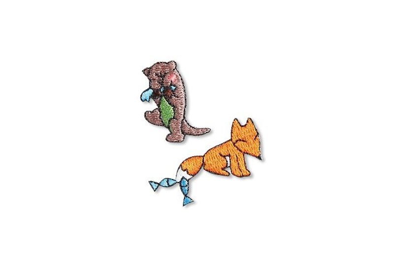 【京东都KYO-TO-TO】御伽草子シリーズ_狐狸钓鱼(しっぽの钓り)绣片 - 编织/刺绣/羊毛毡/裁缝 - 绣线 橘色